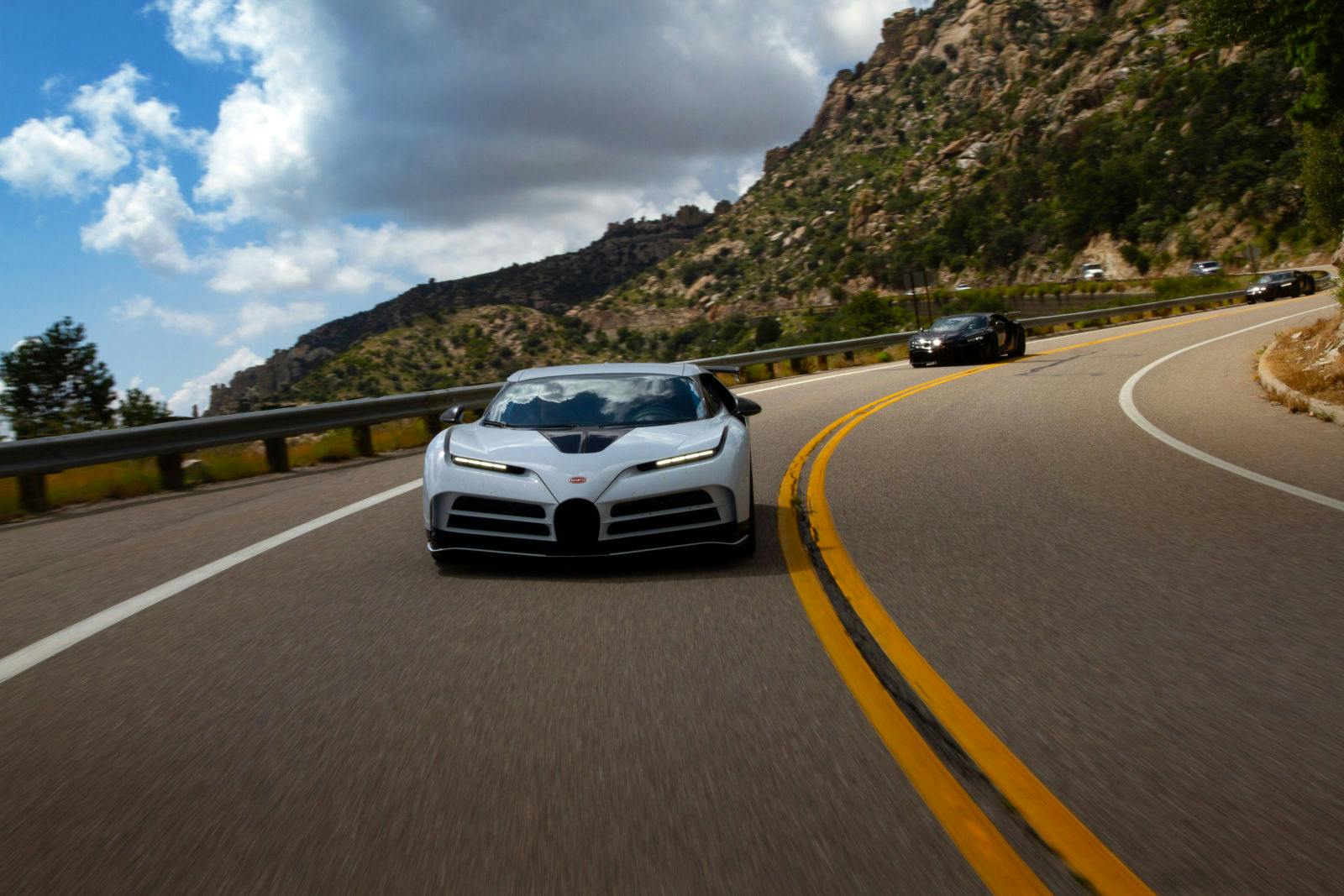 Bugatti engineers complete the next development phase of the exclusive Centodieci with hot weather testing in the Arizona desert.