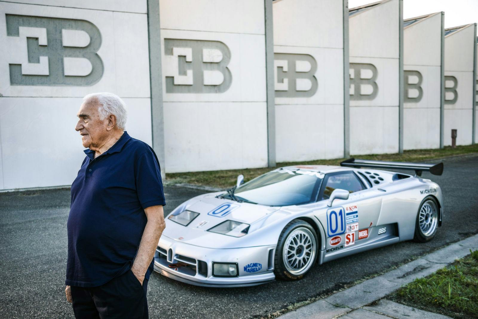 Celebrating 30 years of the EB110 at the ‘Fabbrica Blu’ in Campogalliano.