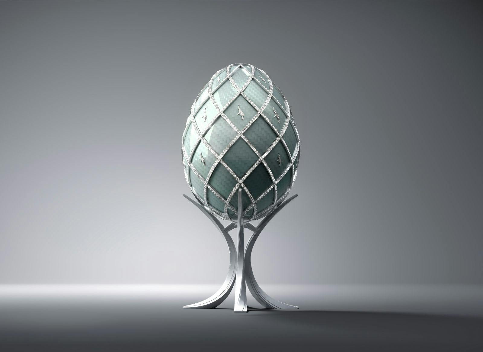 The Asprey Bugatti Egg Collection is intricately crafted into the perfect egg shape.