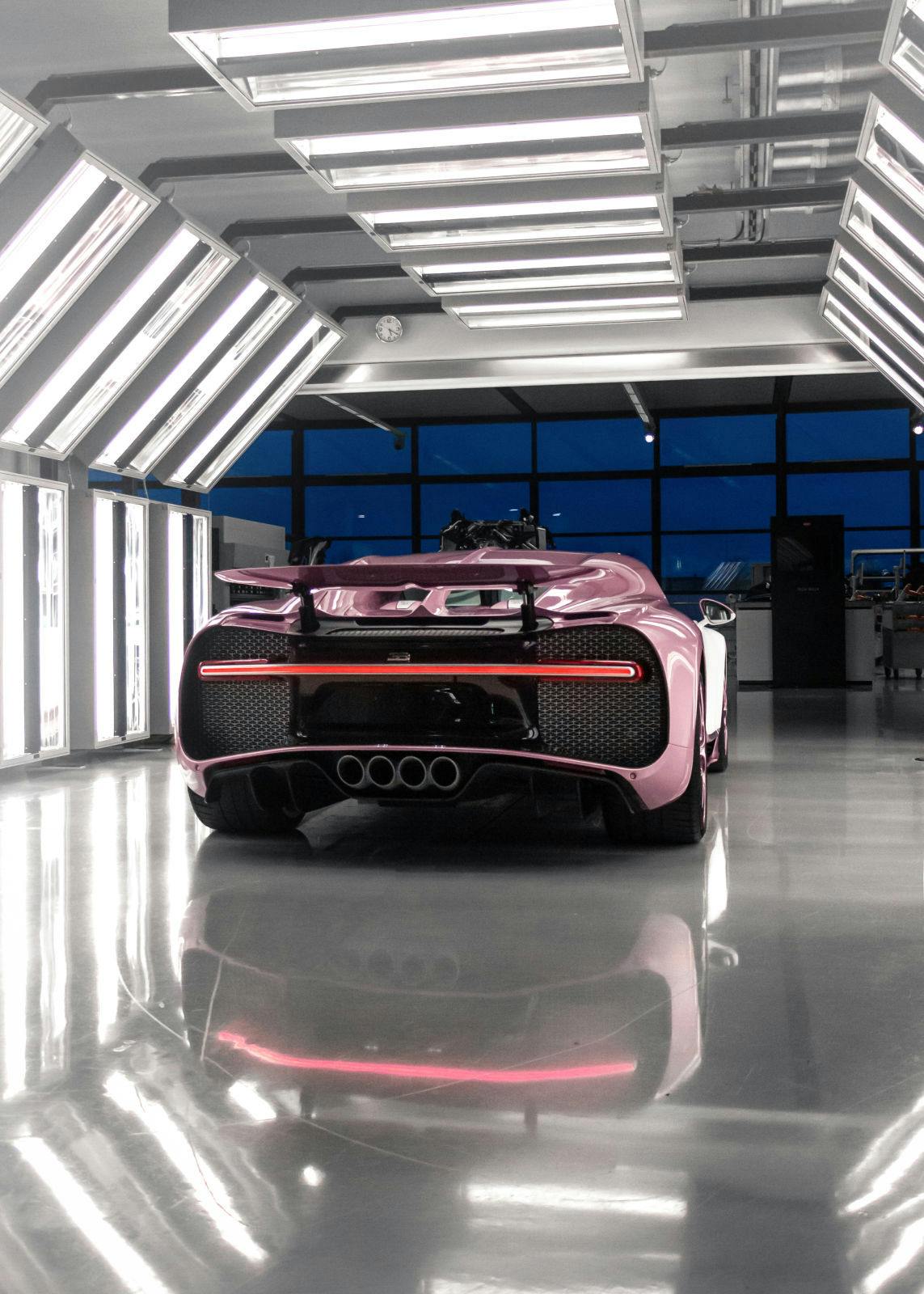 The Chiron Sport Alice" in the Atelier in Molsheim."