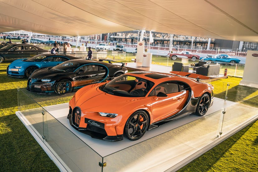 Der Chiron Sport, der Pur Sport, der Super Sport und der Bolide standen stolz neben einigen der weltweit führenden Marken auf der Riyadh Car Show.