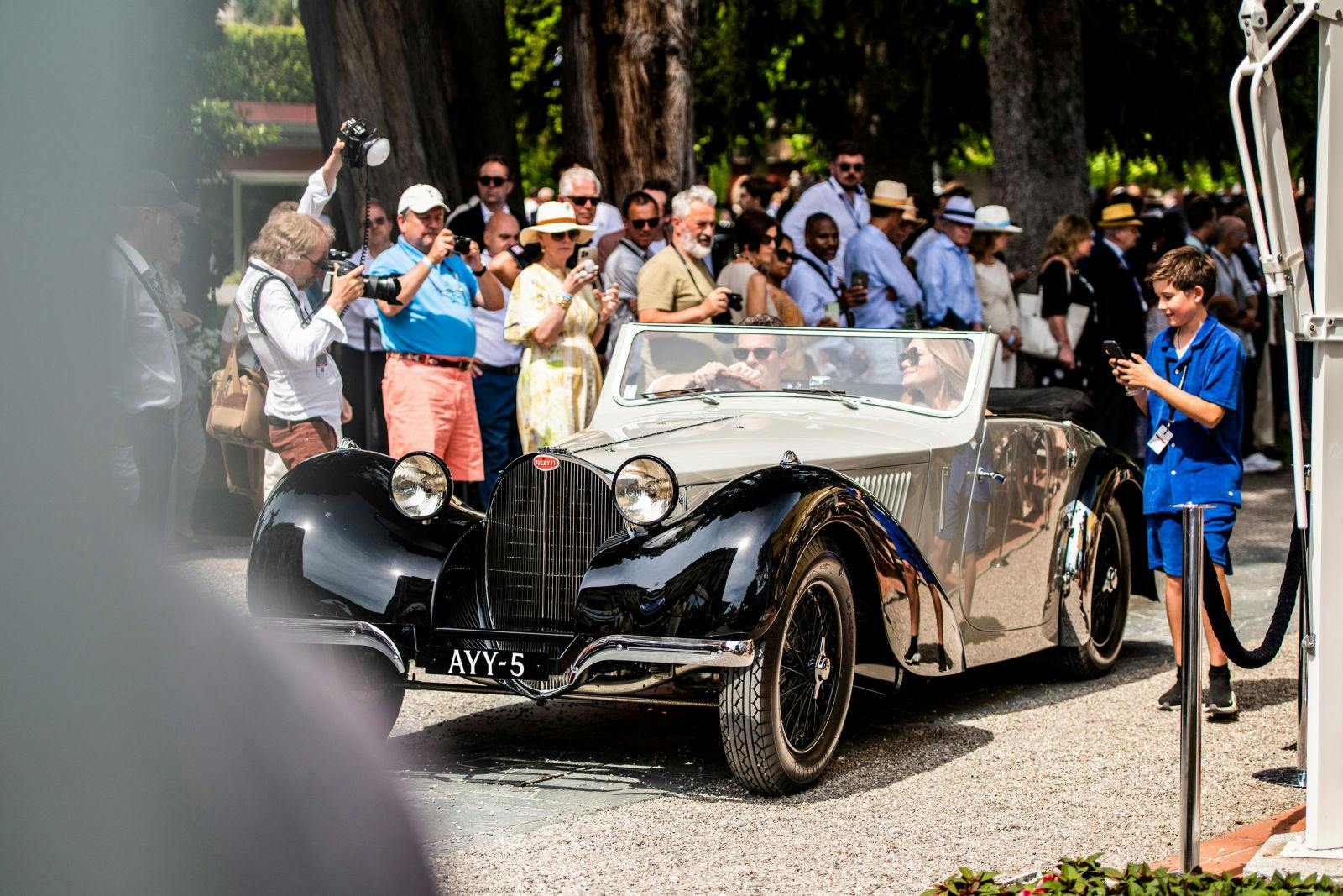 La Bugatti Type 57S Vanvooren Cabriolet distinguée du prix « Best of Show » au Concorso d’Eleganza 2022.