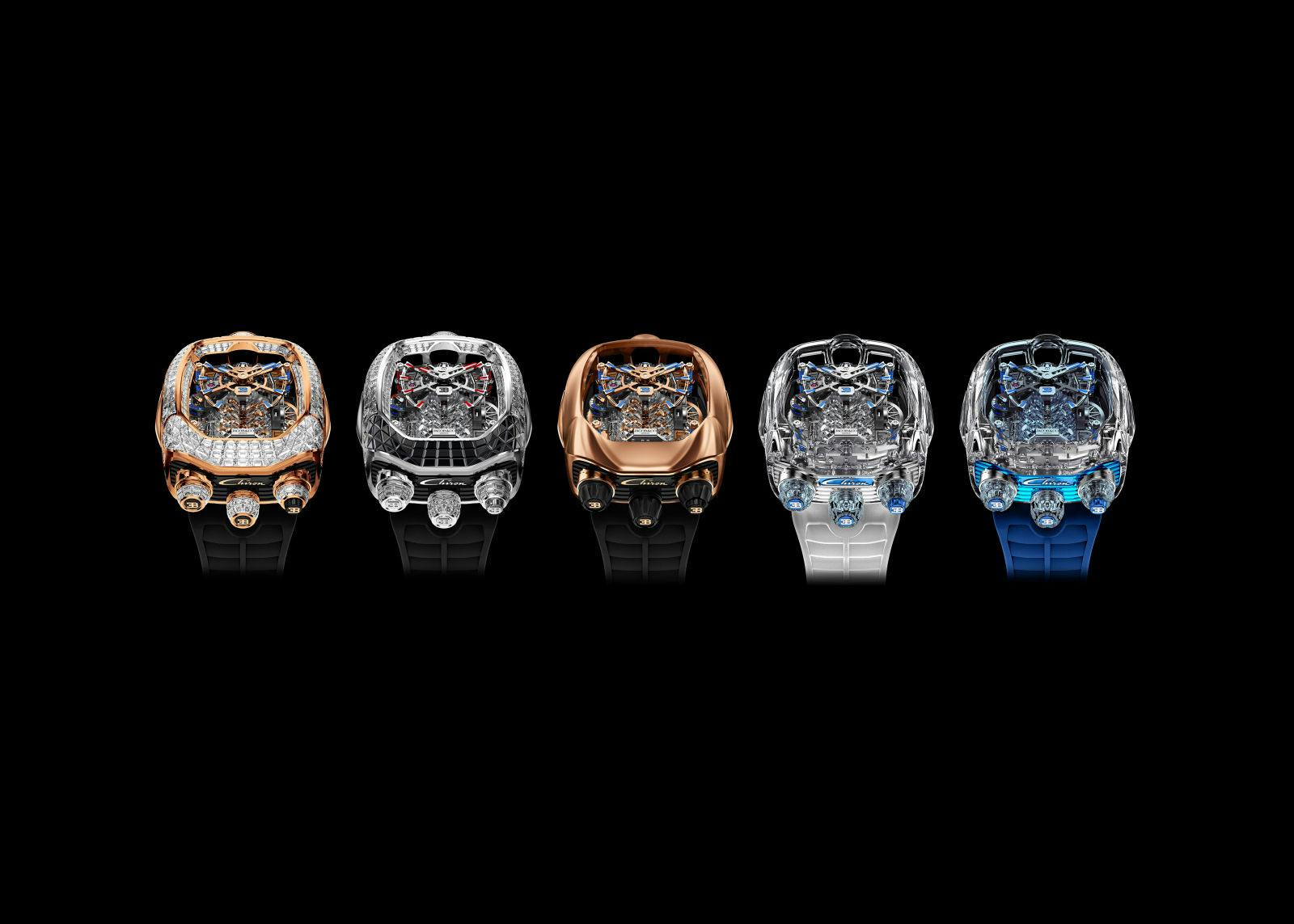 Luxury like no other: New Bugatti Chiron Tourbillon Timepiece Limited Editions. Four new editions reflect Bugatti design, energy and craftsmanship in a timepiece to honor the iconic Chiron.