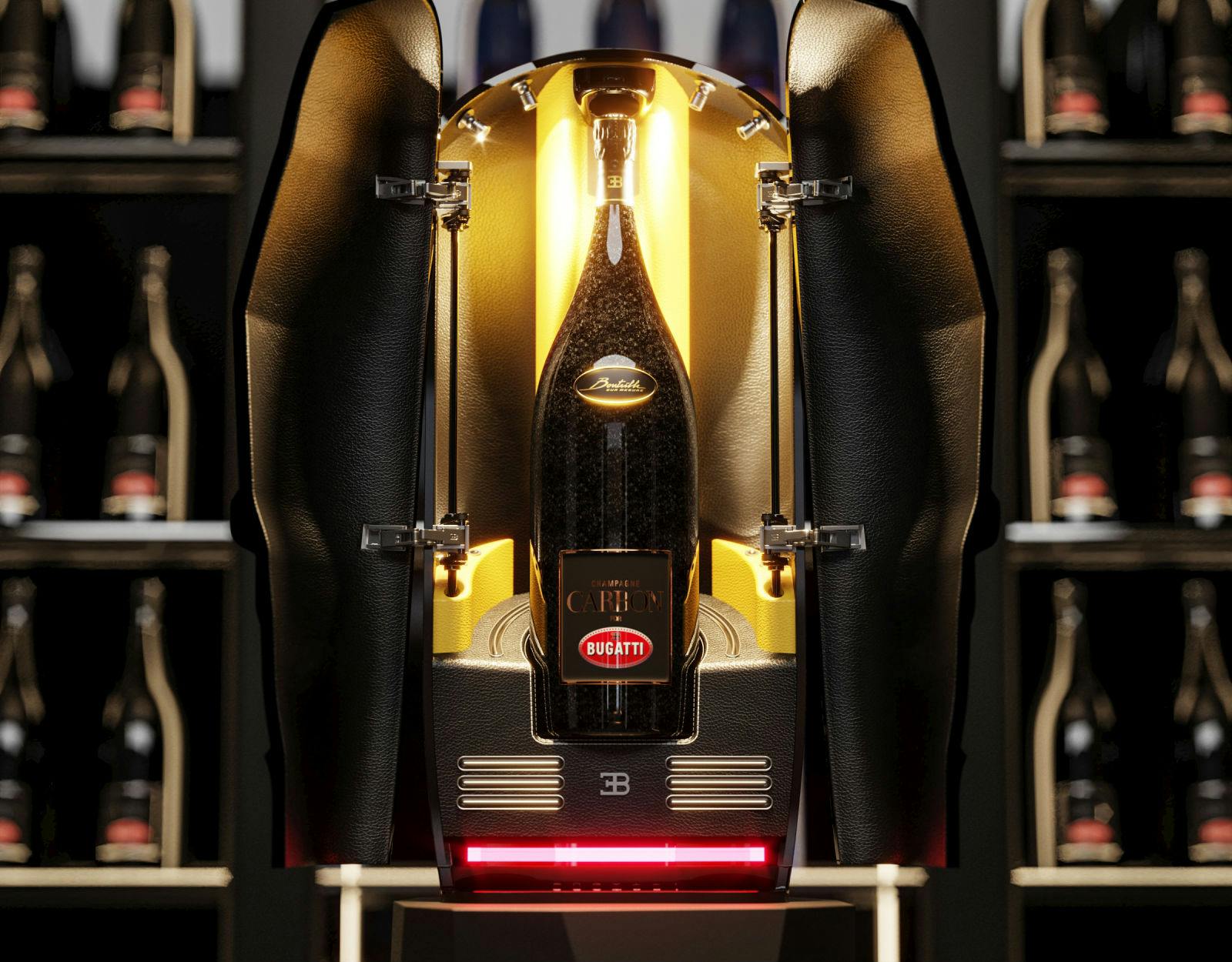 Bugatti and Champagne Carbon reveal  ‘La Bouteille Sur Mesure’.