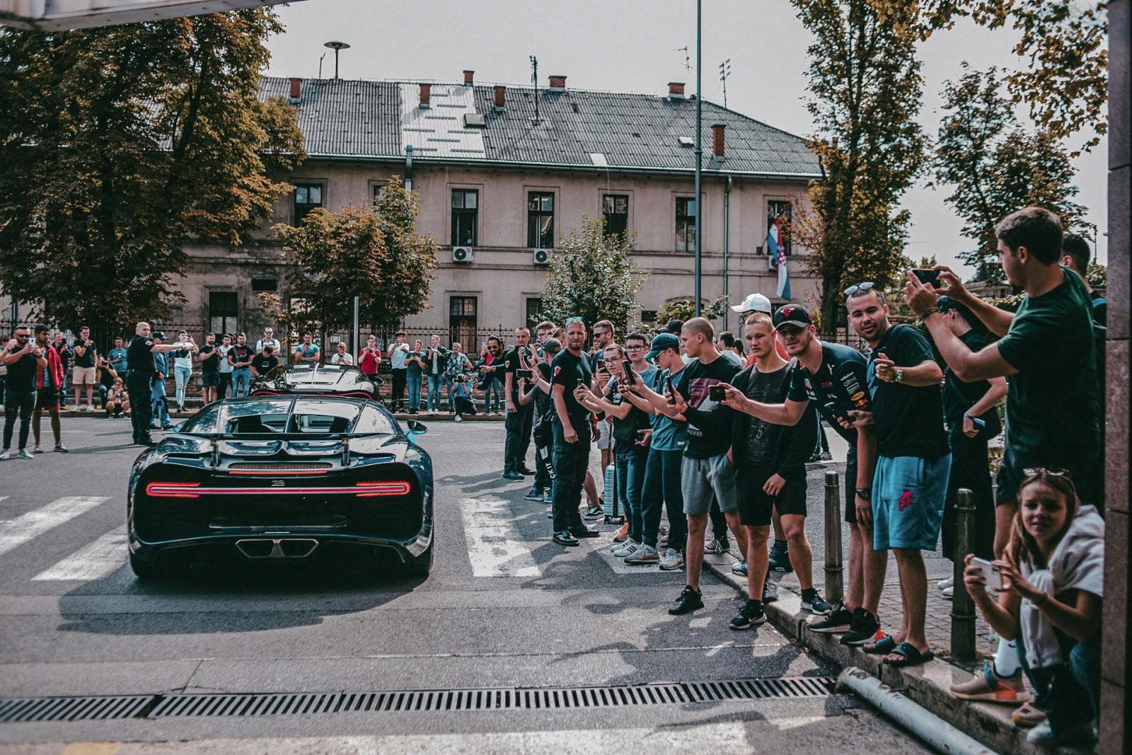 Crowds were able to experience the full fury of Bugatti's iconic 8-litre quad-turbo engine.
