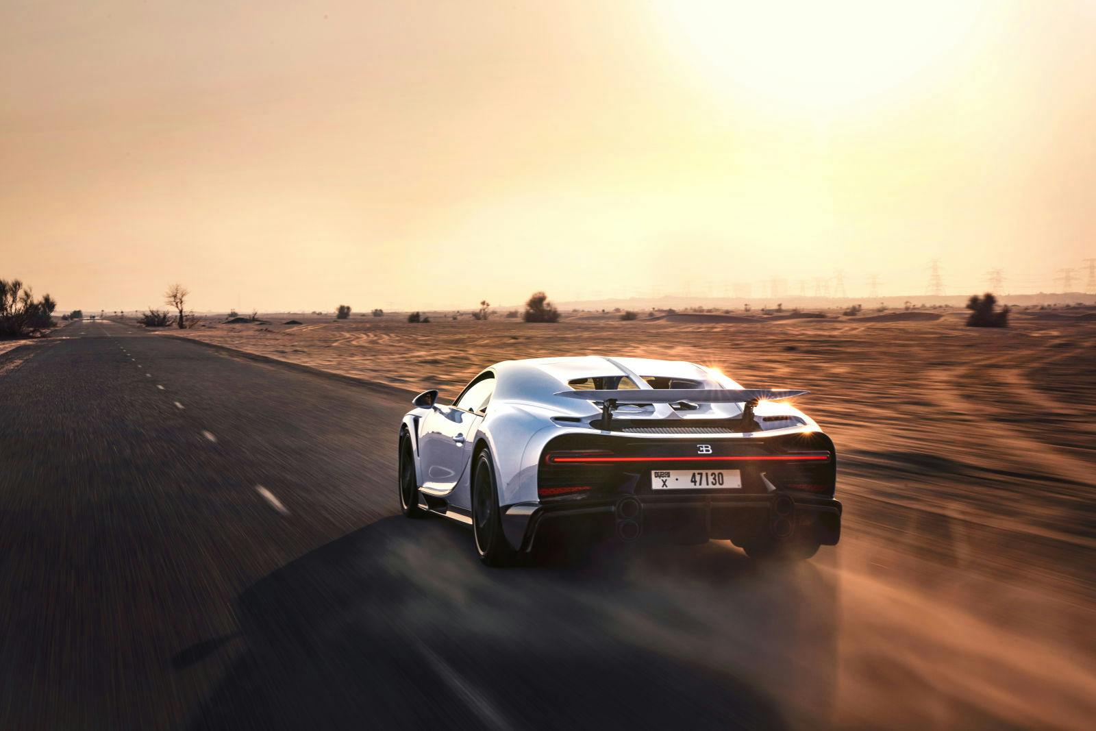 The Chiron Super Sport makes its first stop in Dubai in the United Arab Emirates, before it continues its Middle East tour.