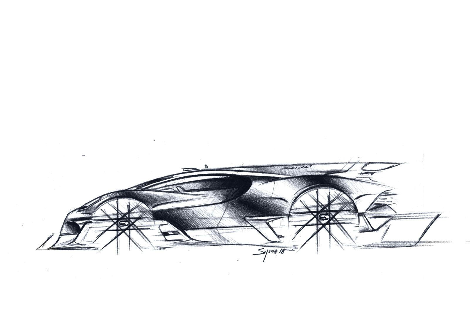 Early design sketch, Nils Sajonz , Bugatti Exterior Designer.