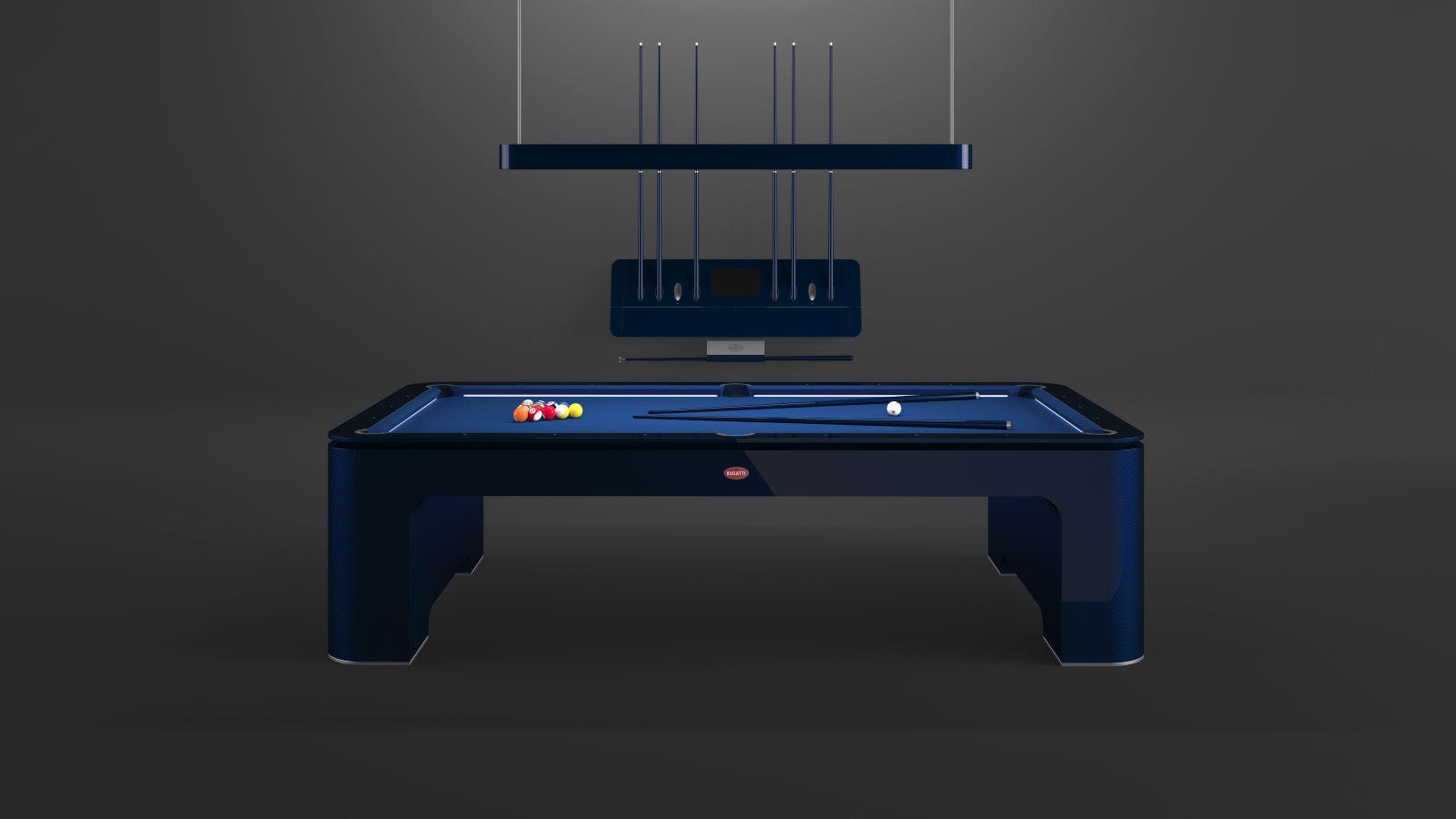 The Bugatti Pool Table, limited to 30 pieces, is available to purchase for €250.000, including the accessories.