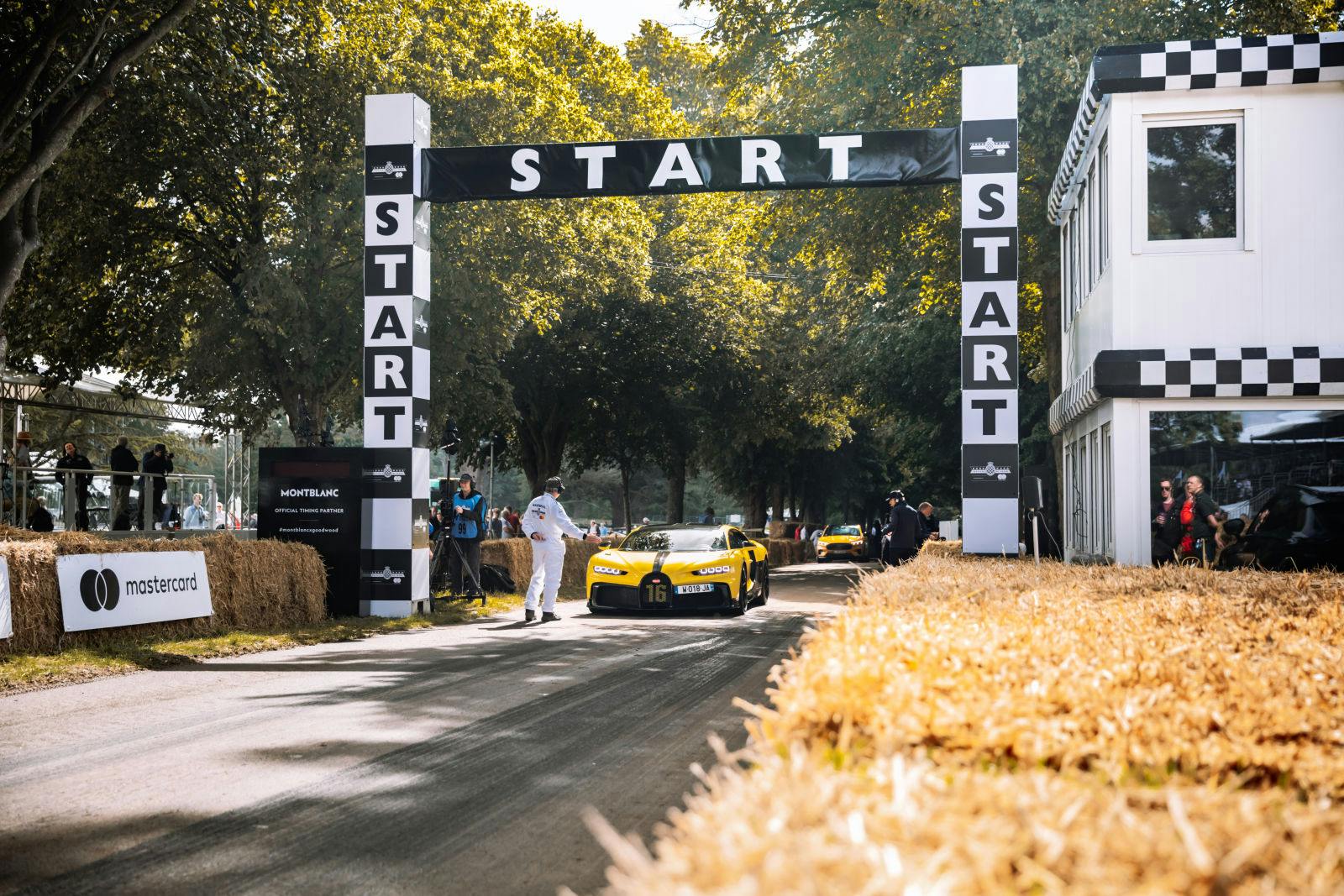 The Bugatti Chiron Pur Sport about to provide with a glimpse of what it is capable of on the 1.86km of the Hill Climb at Goodwood Festival of Speed 2021.