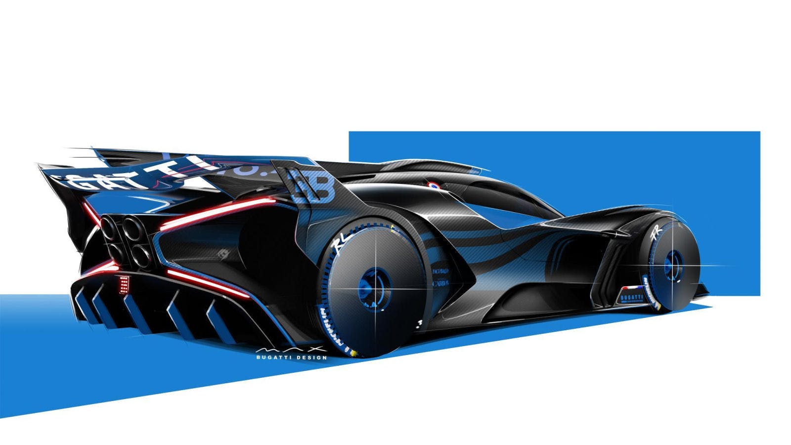 Croquis de design du Bolide de Bugatti – Max Lask, Bugatti Design
