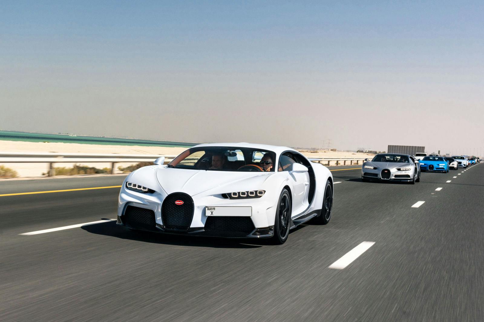 Le 2ème rallye des propriétaires Bugatti aux Émirats arabes unis.