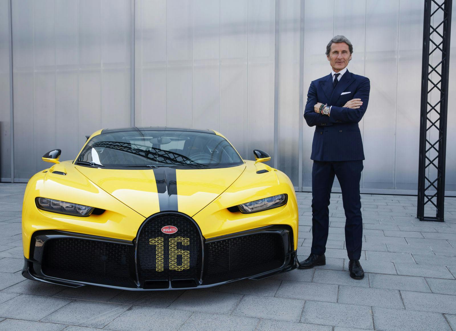 Stephan Winkelmann und der Bugatti Chiron Pur Sport.