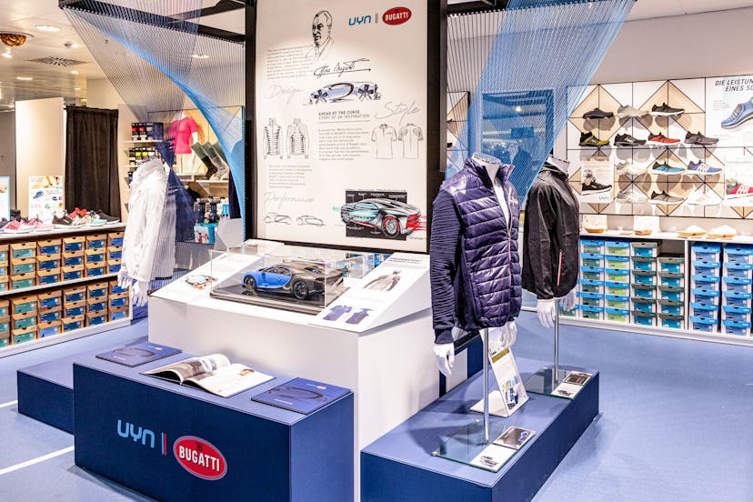 The “UYN for BUGATTI” collection can be seen exclusively at the KaDeWe store in Berlin from June 3rd.