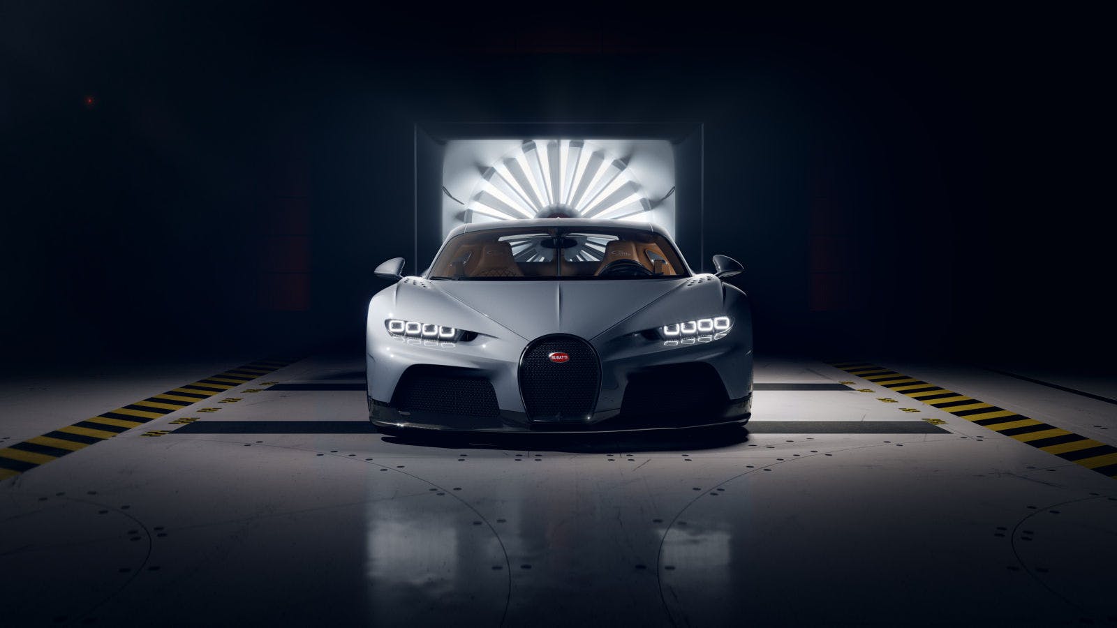 Bugatti Chiron Super Sport tunnel aérodynamique avant