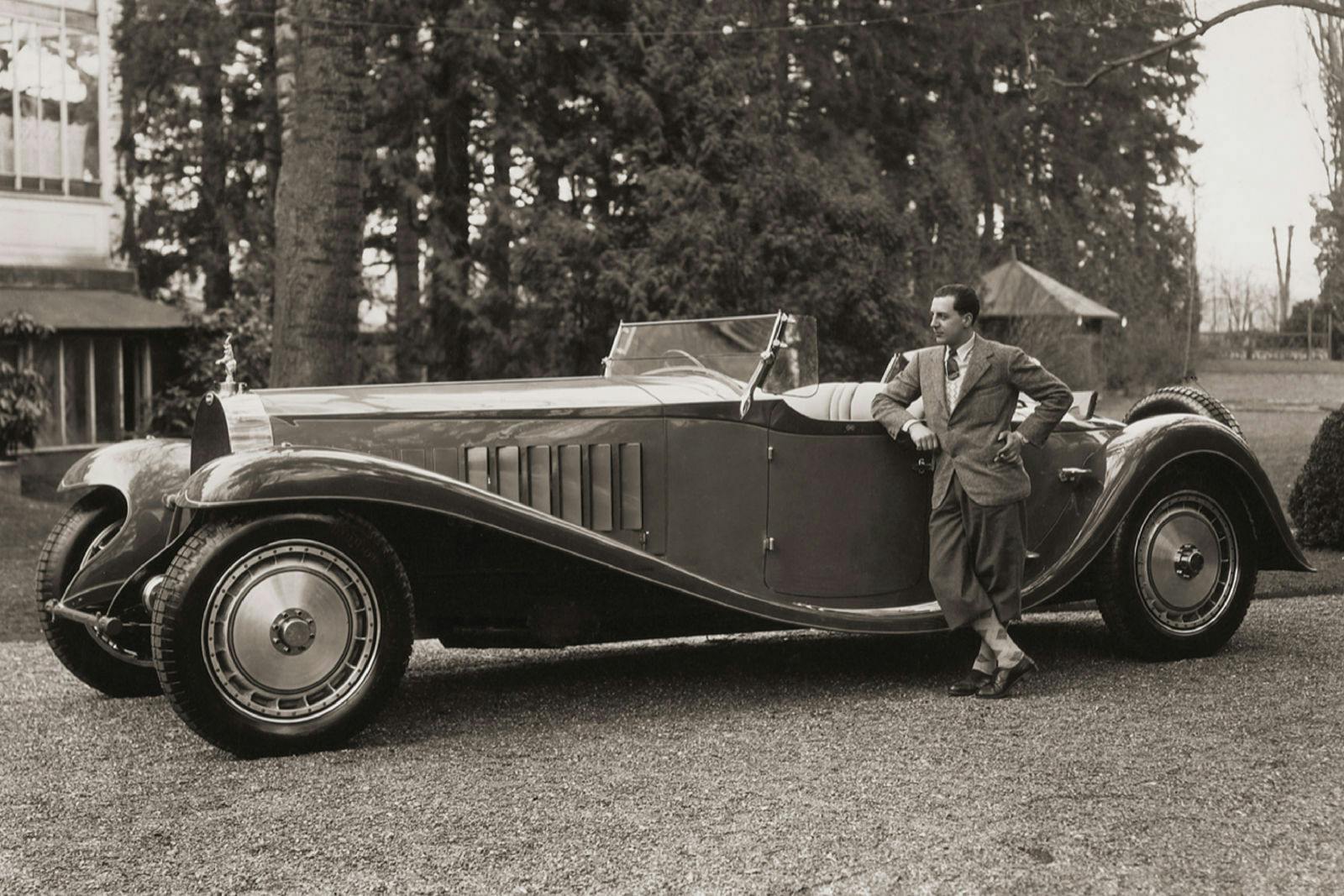 Jean Bugatti et la Type 41 Royale en 1932.