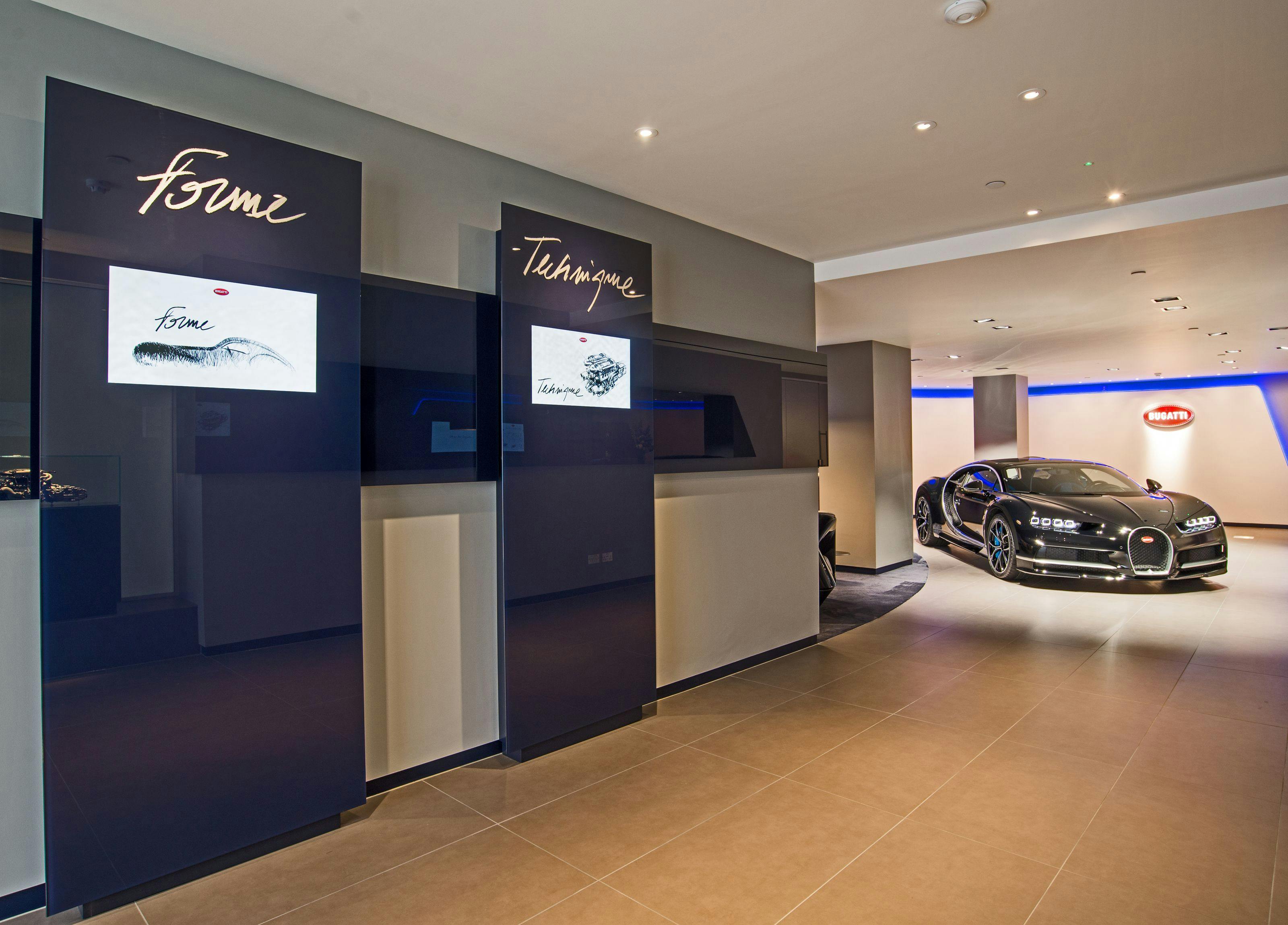 Bugatti Londres ouvre un showroom au nouveau design de la marque