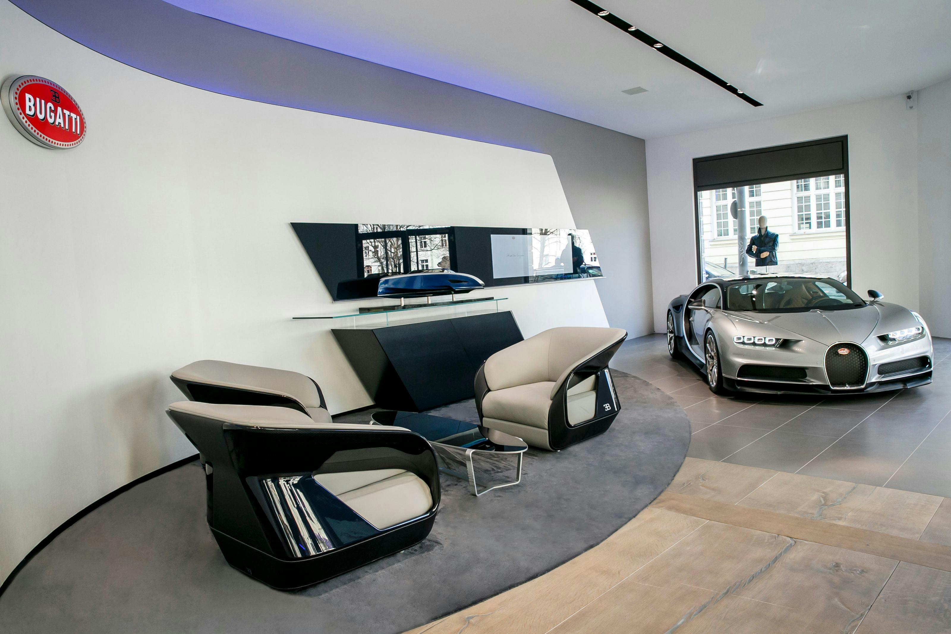 Bugatti opens a new location for luxury automobiles in Munich with a showroom and a lifestyle boutique