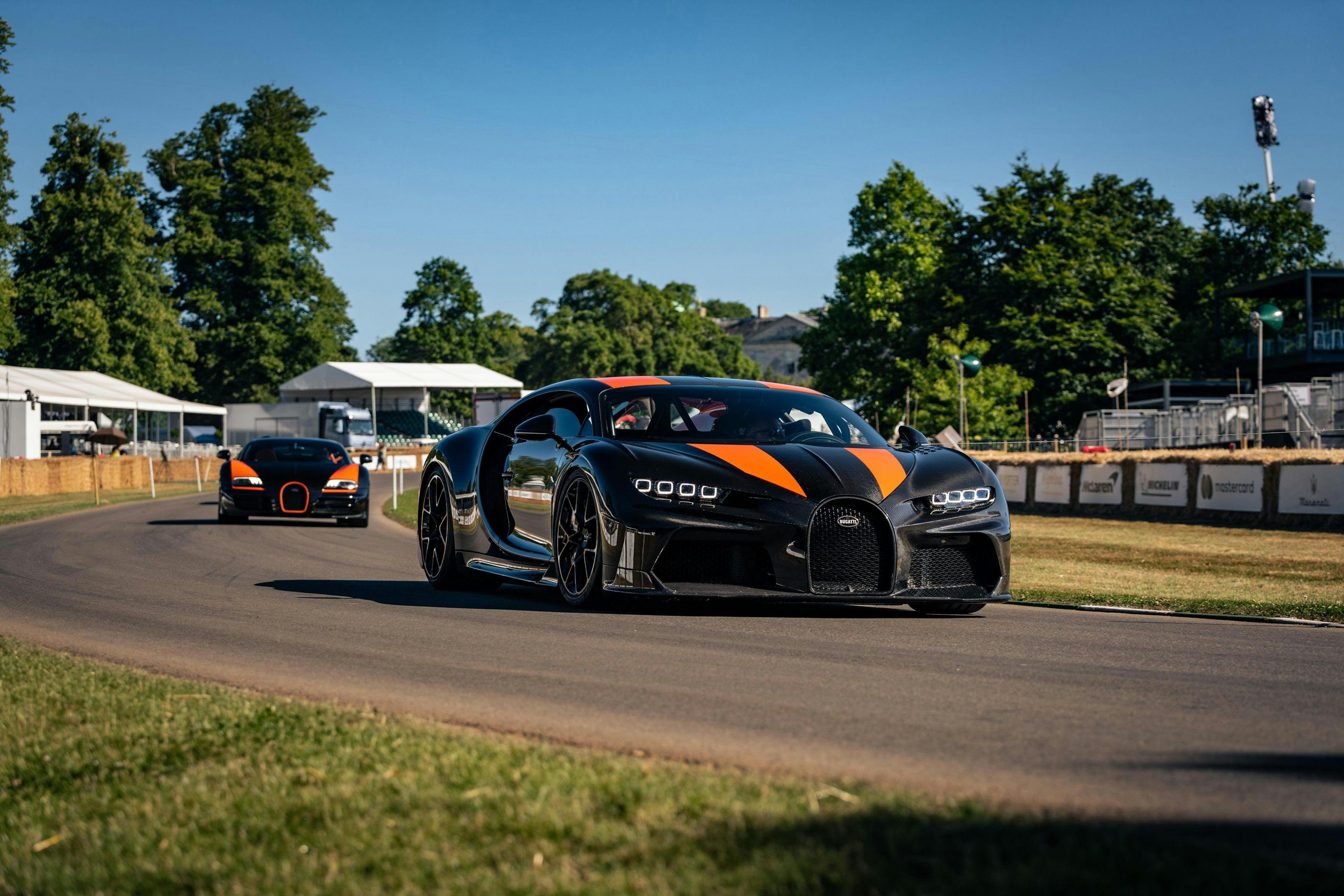 Un trio de légende au Goodwood Festival of Speed 2022 : trois véhicules Bugatti détenteurs de records du monde